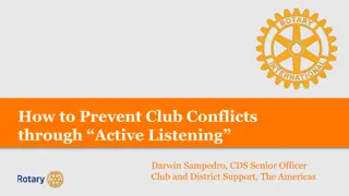 Preventing Club Conflicts Through Active Listening