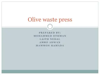 Innovative Olive Waste Press Project for Renewable Energy Generation