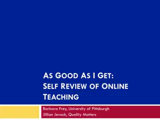 Enhancing Online Teaching Through Self-Review: Challenges and Benefits