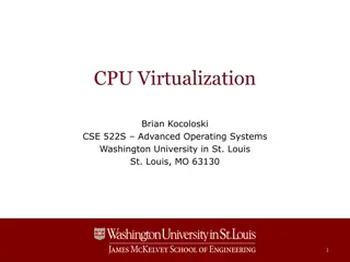 CPU Virtualization and System Virtualization