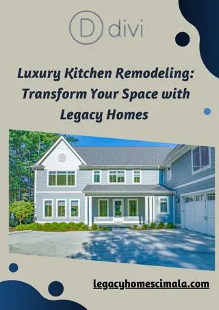 Luxury Kitchen Remodeling Transform Your Space with Legacy Homes