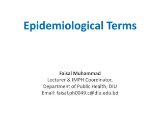 Understanding Epidemiological Terms in Public Health