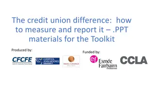 The Credit Union Difference: Measurement and Reporting