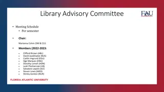 Library Advisory Committee 2022-2023 Overview