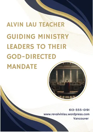 Alvin Lau Teacher Guiding ministry leaders to their God-directed mandate