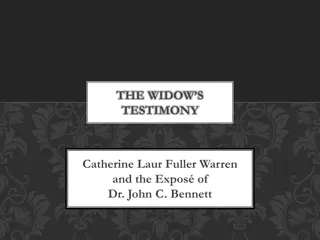 The Widow's Testimony: Uncovering the Truth of Dr. John C. Bennett's Scandal in Nauvoo