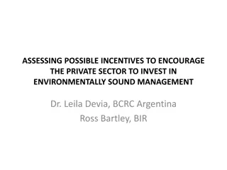 Strategies for Private Sector Investment in Environmentally Sound Management