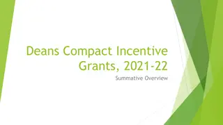 Overview of 2021-22 Deans Compact Incentive Grants