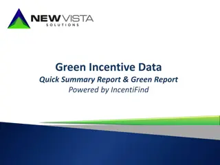 Green Incentive Data Quick Summary Report