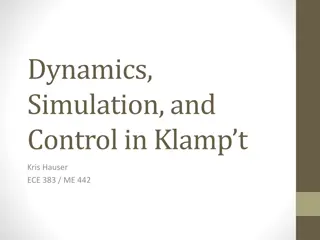 Dynamics, Simulation, and Control in Klamp't