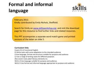 Understanding Formal and Informal Language Usage