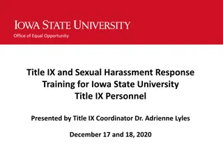 Understanding Title IX: Office of Equal Opportunity Training at Iowa State University