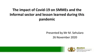 Impact of Covid-19 on SMMEs and Informal Sector: Lessons Learned