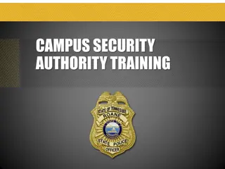 Campus Security Authority Training Overview