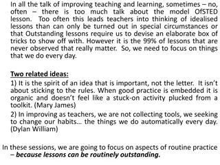 Rethinking Teaching Focus: Routine Practices for Outstanding Lessons