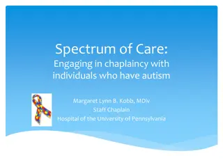 Autism Spectrum Disorder in Chaplaincy Care