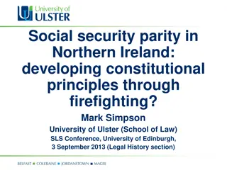 Social Security Parity in Northern Ireland: Constitutional Principles and Devolution