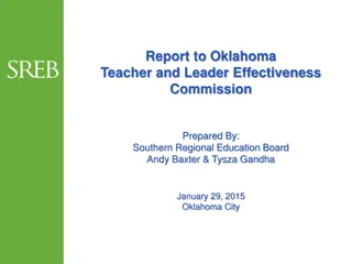 Report on Oklahoma Teacher & Leader Effectiveness Commission Findings