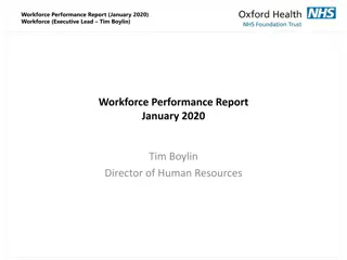 Workforce Performance Report January 2020 Overview