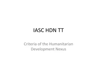 Enhancing Collaboration for Collective Outcomes in Humanitarian Development Nexus