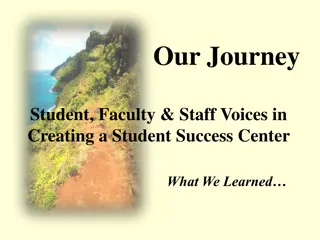 Insights from Our Journey in Creating a Student Success Center