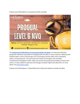 ProQual Level 6 NVQ Diploma in Occupational Health and Safety