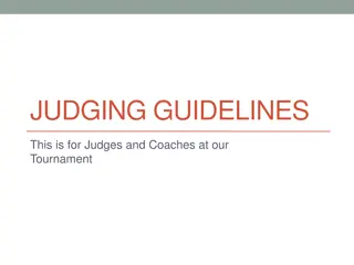 Tournament Judging Guidelines and Expectations