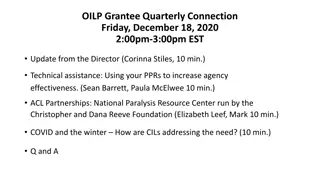 Quarterly Connection: Updates from OILP Grantees and ACL Partnerships