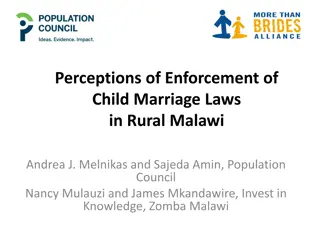 Insights on Child Marriage Laws Enforcement in Rural Malawi