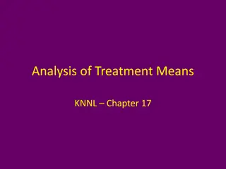 Statistical Analysis of Treatment Means in Experimental Studies