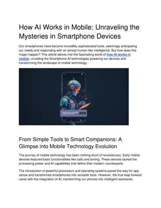 How AI Works in Mobile Unraveling the Mysteries in Smartphone Devices