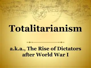 The Rise of Totalitarianism and Charismatic Dictators Post-World War I