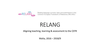 Aligning Teaching, Learning, and Assessment to the CEFR in Malta