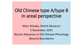 Recent Advances in Old Chinese Phonology: Areal Perspectives and Syllabic Types