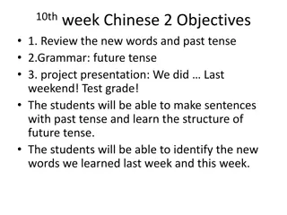 Chinese Language Learning Objectives and Project Presentation