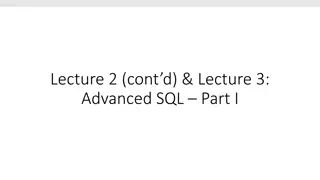 Advanced SQL Concepts and Queries Overview