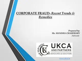 Corporate Fraud in India: Recent Trends & Remedies