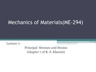 Principal Stresses and Strains in Mechanics of Materials