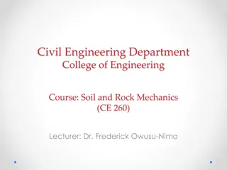 Engineering Uses of Rocks in Civil Engineering - CE 260 Soil and Rock Mechanics