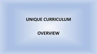 Overview of Unique Learning System Curriculum