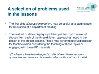 Engaging Math Problems for Teachers' Discussion