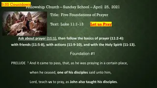 Five Foundations of Prayer: A Study on Luke 11:1-13