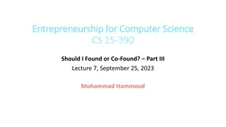 Deciding Between Solo or Co-Founding in Entrepreneurship for Computer Science