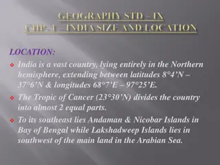 Geography and Boundaries of India