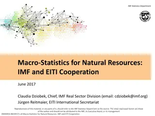 IMF Statistics Department - Natural Resources Statistical Tools