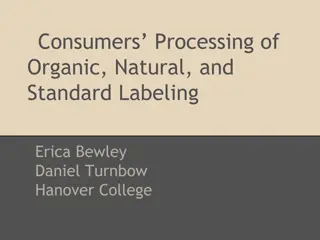 Understanding Consumer Behavior Towards Organic and Natural Products