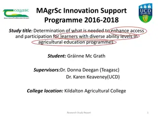 Enhancing Access and Participation in Agricultural Education for Learners with Diverse Abilities