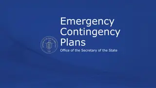 Emergency Contingency Plans for Election Day Preparedness