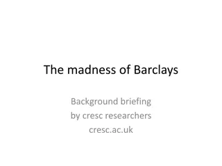 Overview of Barclays' Financial Challenges and Cultural Issues