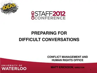 Effective Strategies for Difficult Conversations and Conflict Management